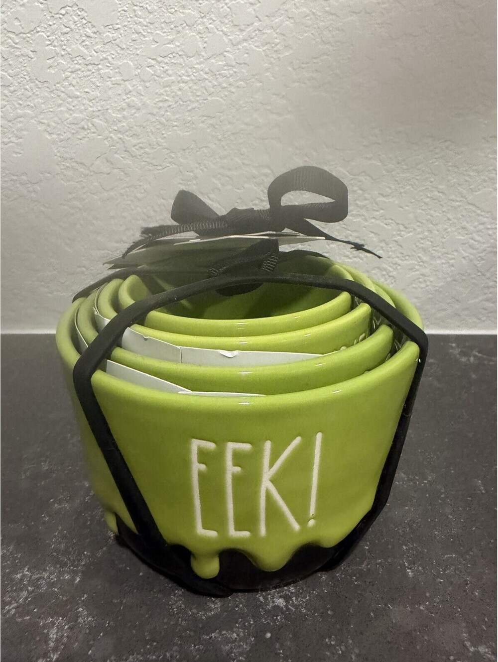 Rae Dunn Halloween Eek! Boo! Shriek! Ahh! Poison Measuring Cups New with Tags